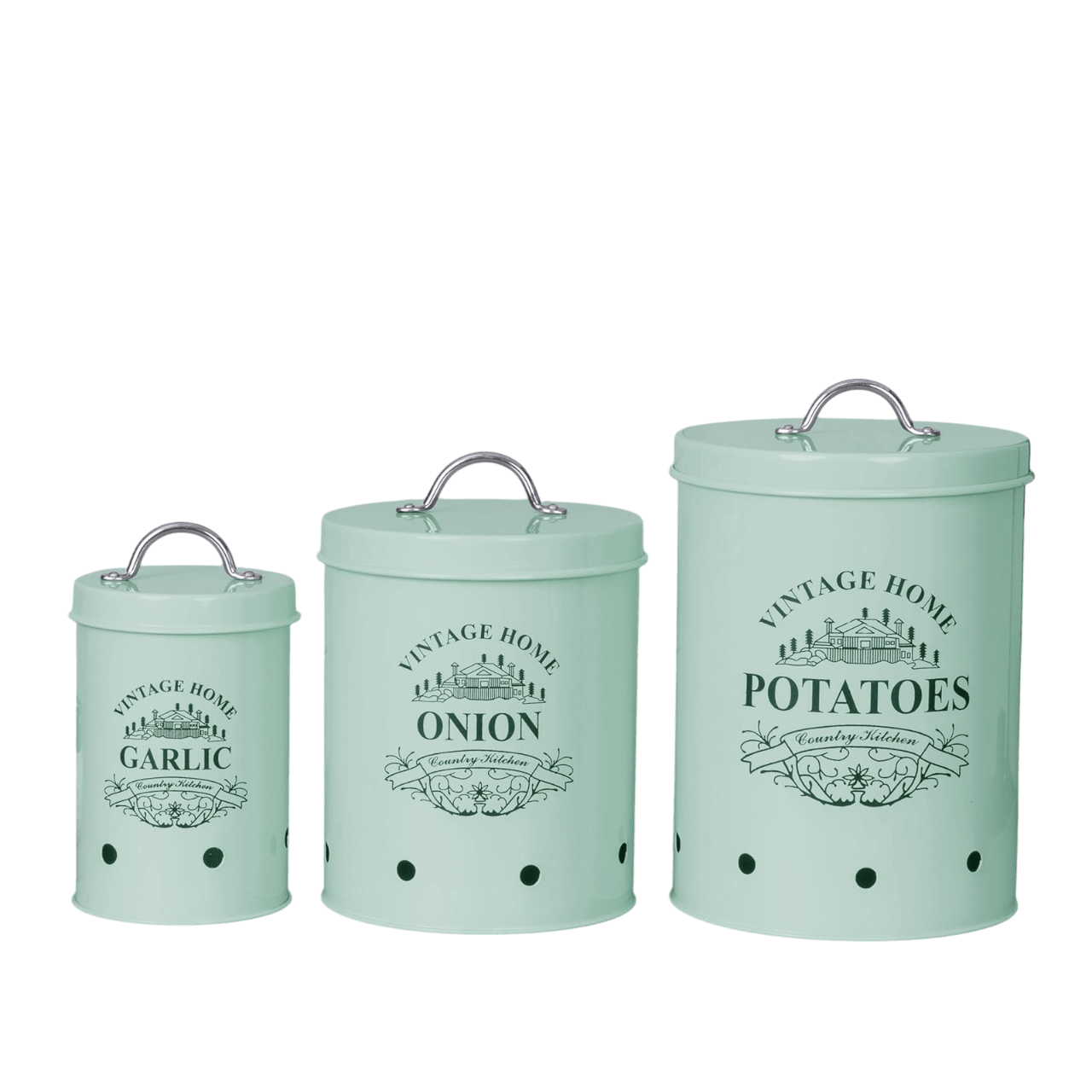 IRON KITCHEN CONTAINER (COLOR) SET OF 3